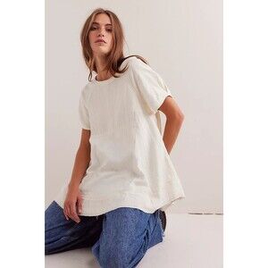 Free People We The Free Sunset City Tunic Top Short Sleeve Cotton S NWD 279078